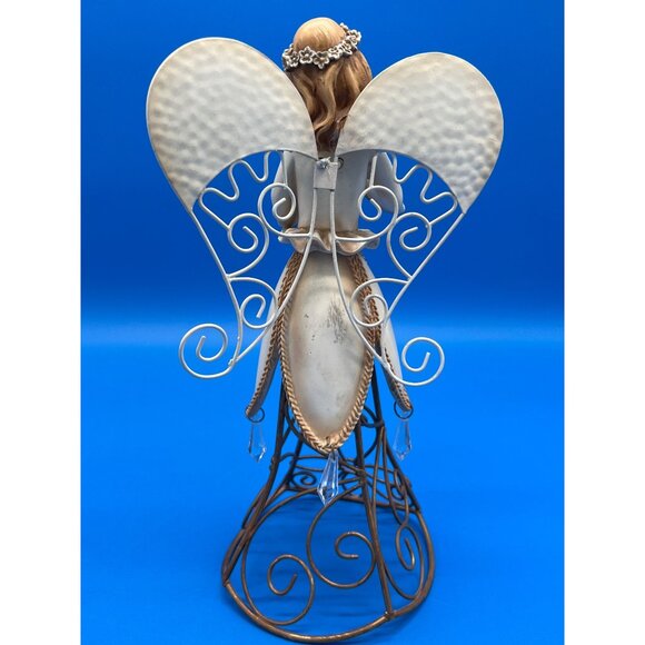 Decorative Angel Figurines Musical Theme Wire Frame Metal Base Set - Picture 10 of 12